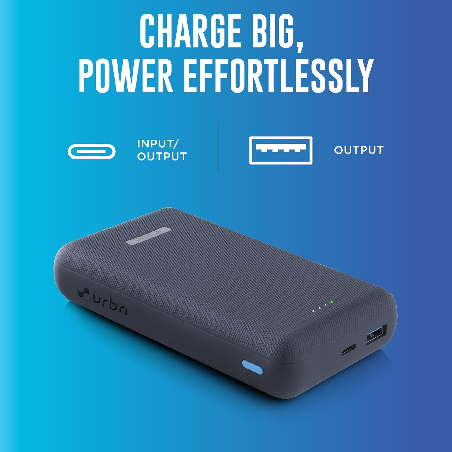 URBN 20000mAh 35W Turbo Fast Charging Power Bank | Dual Output | PD + QC Compatible | Two-Way Fast Charge | Pass-Through Charging | for MacBook Air, iPhone, Samsung, Android & More (Blue) - Image 2